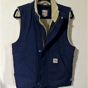 Carhartt FR dark blue/beige vest! Size small dark blue/beige